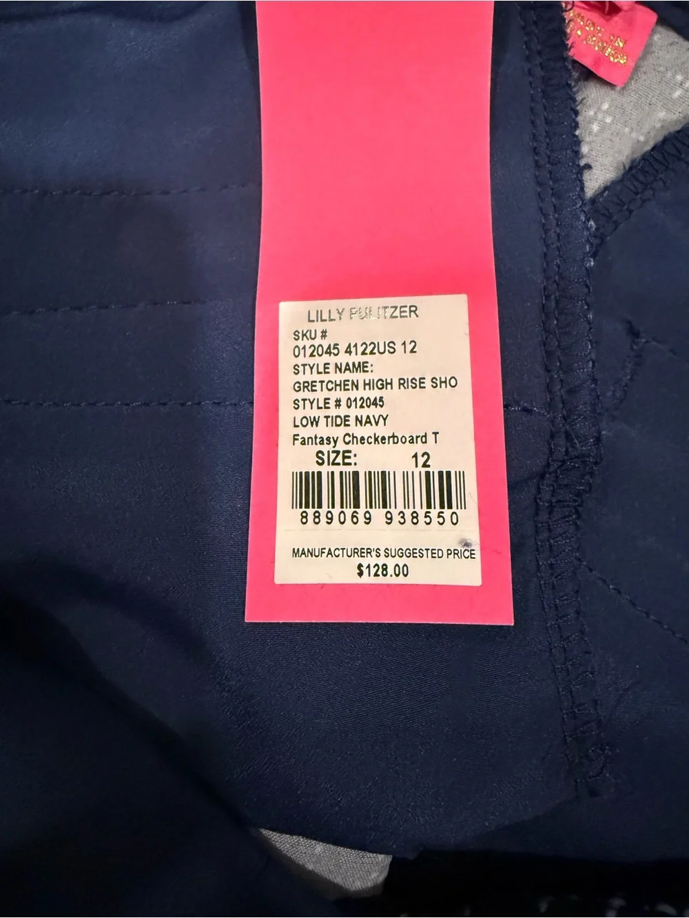 Lilly Pulitzer Navy High Rise Gretchen Shorts - Picture 2 of 3